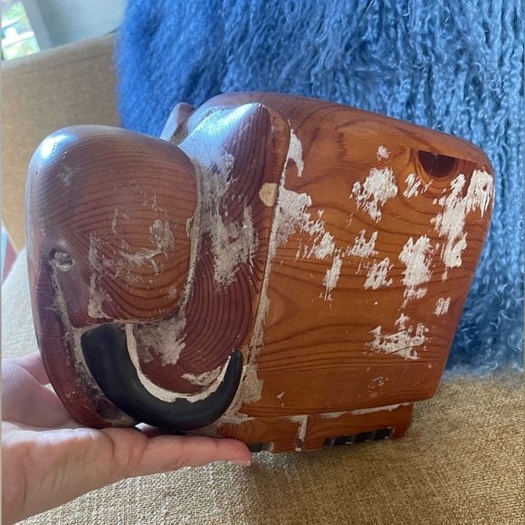 Vintage Boho Carved Wood and Brass
Elephant  beautiful unique piece (best offer) - Picture 10 of 11